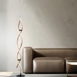 Paul Neuhaus Gulvlamper|Gulvlamper > LED-gulvlampe Polina, guld, metal, dæmpbar