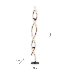 Paul Neuhaus Gulvlamper|Gulvlamper > LED-gulvlampe Polina, guld, metal, dæmpbar