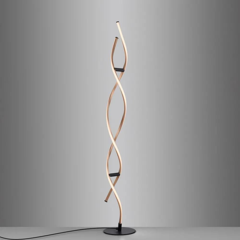 Paul Neuhaus Gulvlamper|Gulvlamper > LED-gulvlampe Polina, guld, metal, dæmpbar