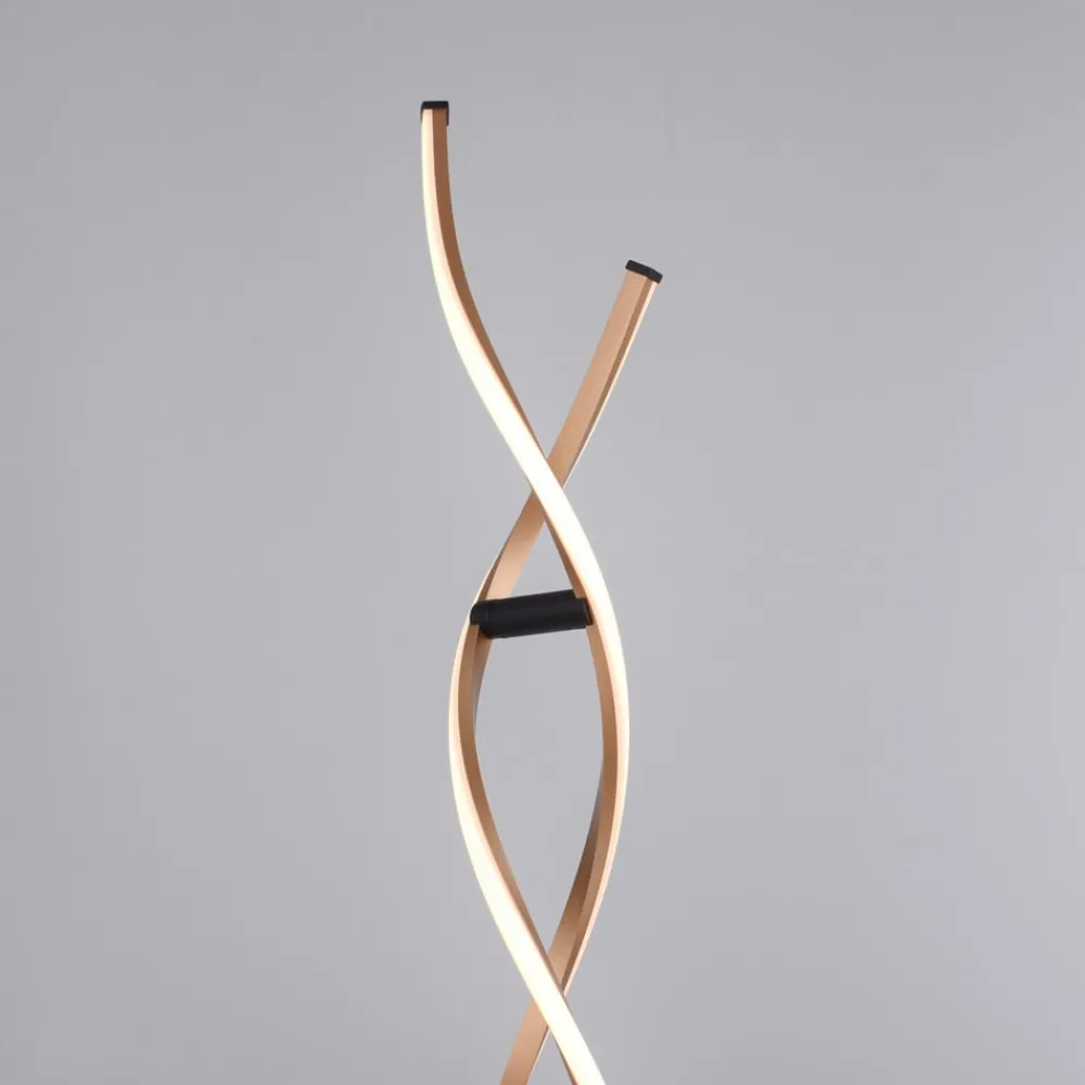 Paul Neuhaus Gulvlamper|Gulvlamper > LED-gulvlampe Polina, guld, metal, dæmpbar