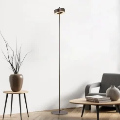 Gulvlamper|Gulvlamper ^ Q-Smart-Home Paul Neuhaus LED-gulvlampe Q-Rotate mørkebrun 140 cm