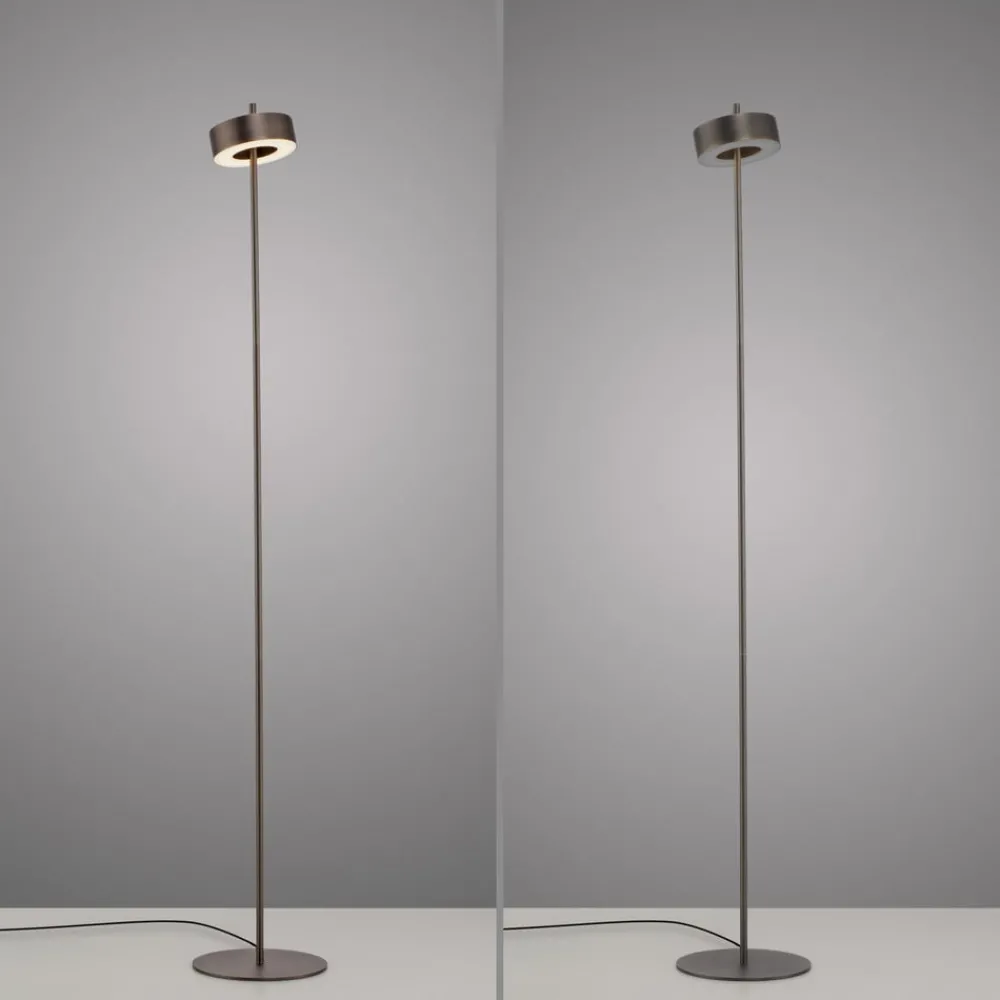 Gulvlamper|Gulvlamper ^ Q-Smart-Home Paul Neuhaus LED-gulvlampe Q-Rotate mørkebrun 140 cm