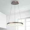 Paul Neuhaus Pendellamper|Pendellamper > LED-hængelampe Hoop, brun, Ø 57 cm, dæmpbar