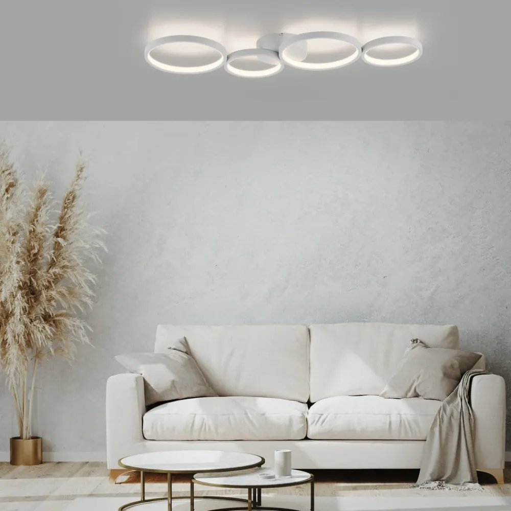 Paul Neuhaus Loftlamper|Loftlamper > LED-loftlampe Kiringe, hvid, metal, dæmpbar