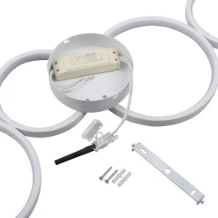 Paul Neuhaus Loftlamper|Loftlamper > LED-loftlampe Kiringe, hvid, metal, dæmpbar