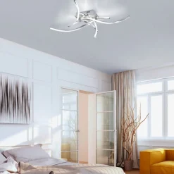 Paul Neuhaus Loftlamper > LED-loftlampe Polina, 4 lyskilder, sølv, dæmpbar