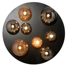 Gang|Loftlamper ^ Paul Neuhaus Loftlampe Popsicle, glas, Ø 48 cm, G9