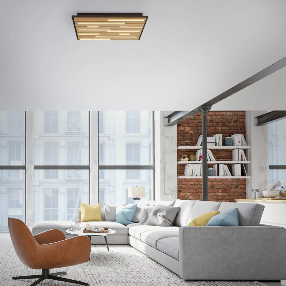 Q-Smart-Home Loftlamper|Loftlamper > Paul Neuhaus Loftlampe Q-Acoustic træ 62 x 62 cm