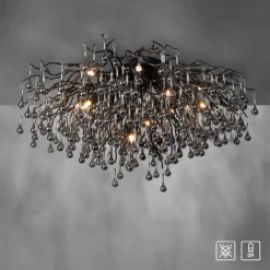Paul Neuhaus Loftlamper > loftslampe Icicle, 14 lys, sort
