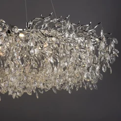 Gang|Lysekroner ^ Paul Neuhaus lysekrone Ricicle, krom, længde 150 cm