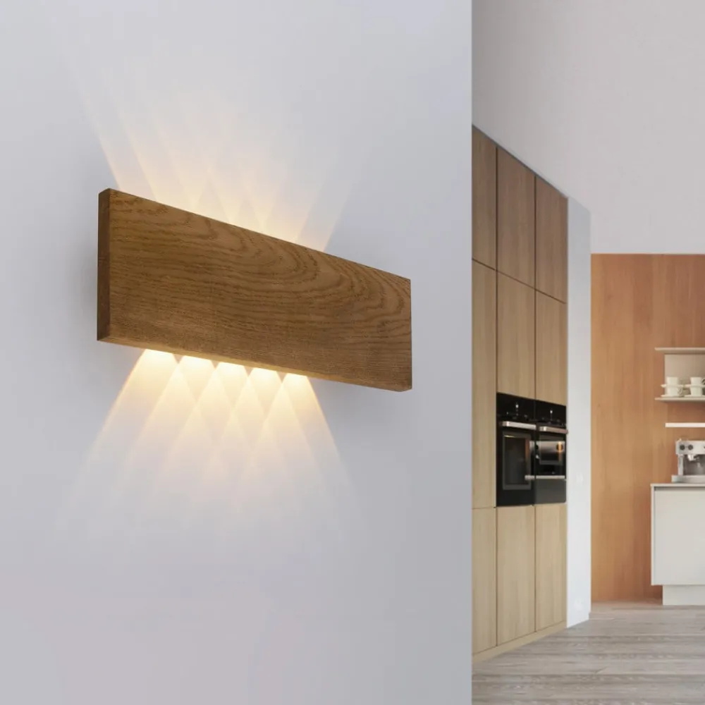Paul Neuhaus Væglamper|Væglamper > Palma LED-væglampe i træ 45 cm