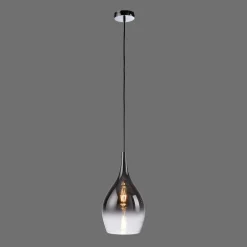 Paul Neuhaus Pendellamper > Pilua hængelampe, røggrå, glas, Ø 20 cm, E27