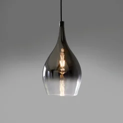 Paul Neuhaus Pendellamper > Pilua hængelampe, røggrå, glas, Ø 20 cm, E27
