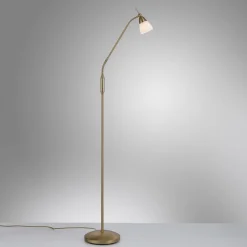 Gulvlamper|Gulvlamper ^ Paul Neuhaus Pino gulvlampe, antik messing, 163 cm, dæmpbar