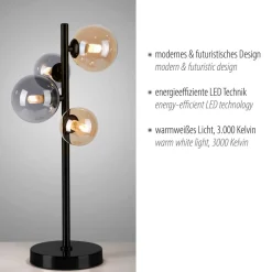 Paul Neuhaus Bordlamper > Popsicle bordlampe, glas, 48 cm høj, G9