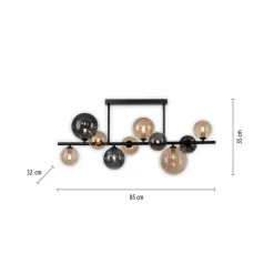 Loftlamper ^ Paul Neuhaus Popsicle loftlampe, glas, 85 cm lang, G9