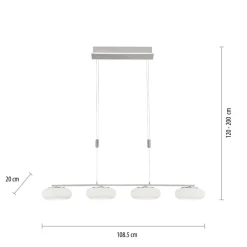 Q-Smart-Home Pendellamper > Paul Neuhaus Q-ETIENNE LED-hængelampe, 4 lyskilder