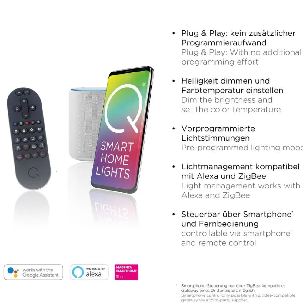 Q-Smart-Home Loftlamper|Loftlamper > Paul Neuhaus Q-Piato LED-loftlampe, 3 lyskilder
