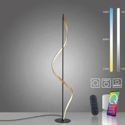 Q-Smart-Home Gulvlamper|Gulvlamper > Paul Neuhaus Q-Swing gulvlampe antracit/messing