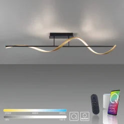 Loftlamper|Pendellamper ^ Q-Smart-Home Paul Neuhaus Q-Swing loftlampe antracit/messing