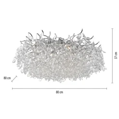 Paul Neuhaus Gang|Loftlamper > Ricicle loftslampe, krystalpendel, Ø 80 cm