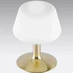 Bordlamper ^ Paul Neuhaus Till bordlampe, messingfarvet, glas, dæmpbar
