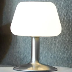 Paul Neuhaus Bordlamper > Till bordlampe, stålfarvet, glas, dæmpbar