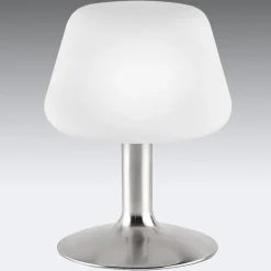Paul Neuhaus Bordlamper > Till bordlampe, stålfarvet, glas, dæmpbar