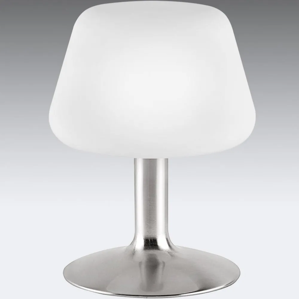 Paul Neuhaus Bordlamper > Till bordlampe, stålfarvet, glas, dæmpbar
