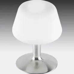 Paul Neuhaus Bordlamper > Till bordlampe, stålfarvet, glas, dæmpbar