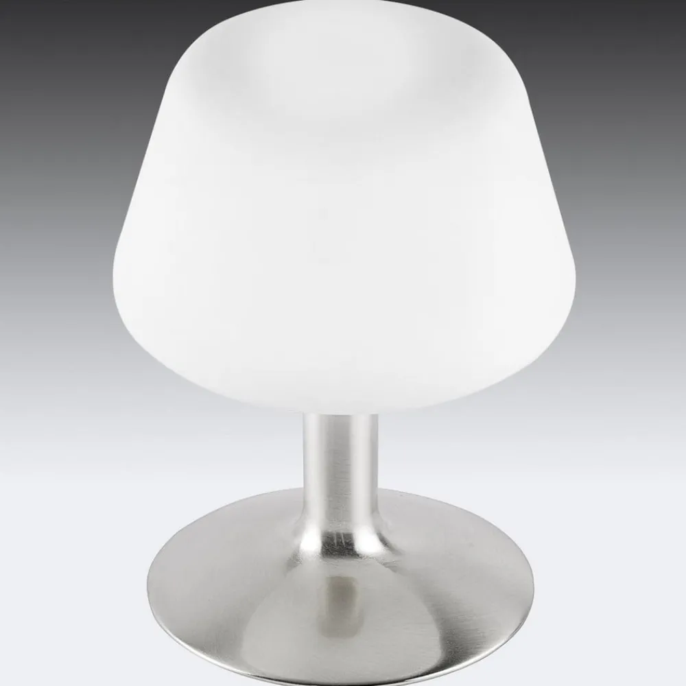 Paul Neuhaus Bordlamper > Till bordlampe, stålfarvet, glas, dæmpbar