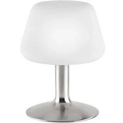 Paul Neuhaus Bordlamper > Till bordlampe, stålfarvet, glas, dæmpbar