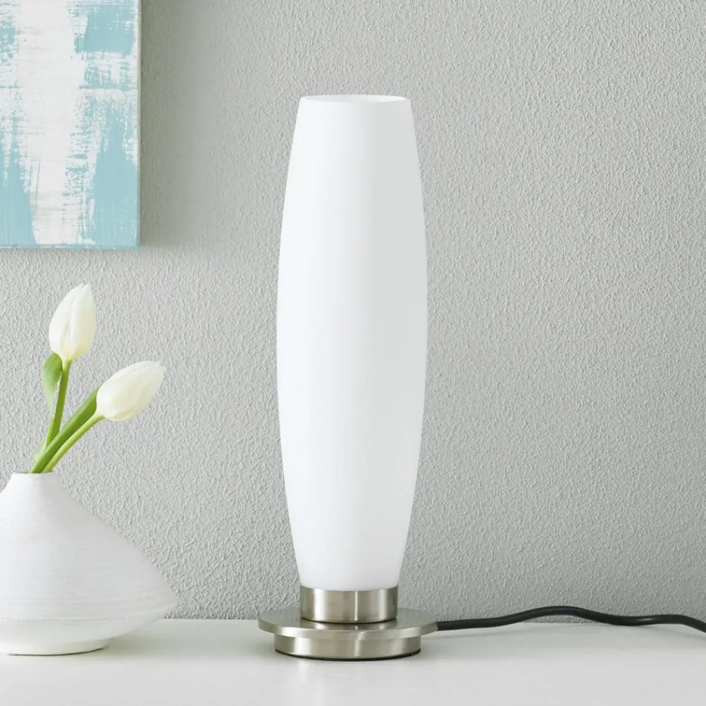 Paul Neuhaus Gang|Bordlamper > Tyra bordlampe, glas, Ø 10 cm, dæmpbar, G9