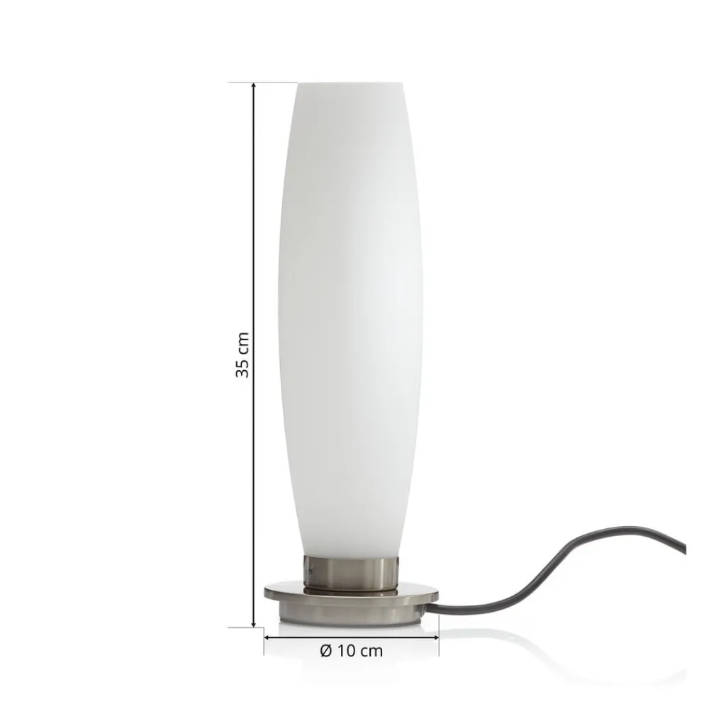 Paul Neuhaus Gang|Bordlamper > Tyra bordlampe, glas, Ø 10 cm, dæmpbar, G9