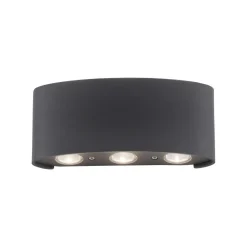 Terrassebelysning|Væglamper ^ Paul Neuhaus udendørs LED-væglampe Carlo, 17 cm, sort