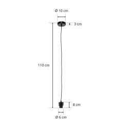 Luminex Pendellamper > Pendellampe Arden uden skærm, 1xE27, sort