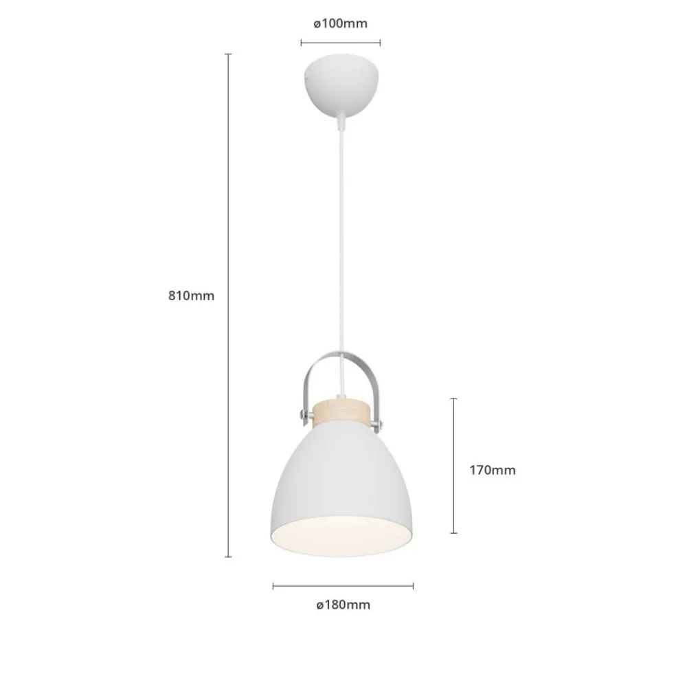 Lamkur Pendellamper > Pendellampe Bergen, 1 lyskilde, hvid