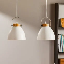 Lamkur Pendellamper > Pendellampe Bergen, 2 lyskilder, hvid