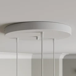 Lamkur Pendellamper > Pendellampe Bergen, 3 lyskilder, rund, hvid