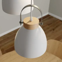 Lamkur Pendellamper > Pendellampe Bergen, 3 lyskilder, rund, hvid