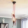 EMIBIG LIGHTING Pendellamper > Pendellampe Bobi 2 i sort, kabel rød, 2 lyskilder.