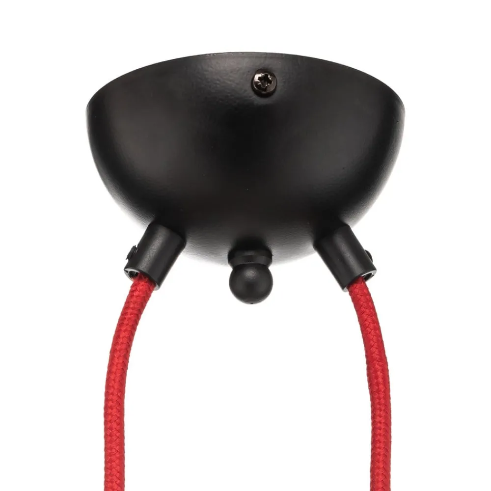 EMIBIG LIGHTING Pendellamper > Pendellampe Bobi 2 i sort, kabel rød, 2 lyskilder.