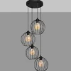 HELAM Pendellamper|Pendellamper > Pendellampe Cumera i sort, 4 lyskilder, rund