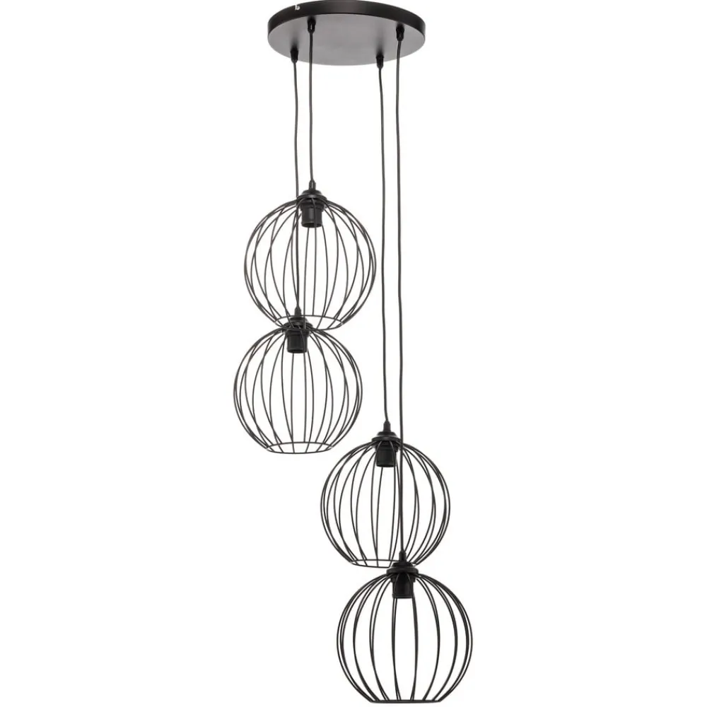HELAM Pendellamper|Pendellamper > Pendellampe Cumera i sort, 4 lyskilder, rund