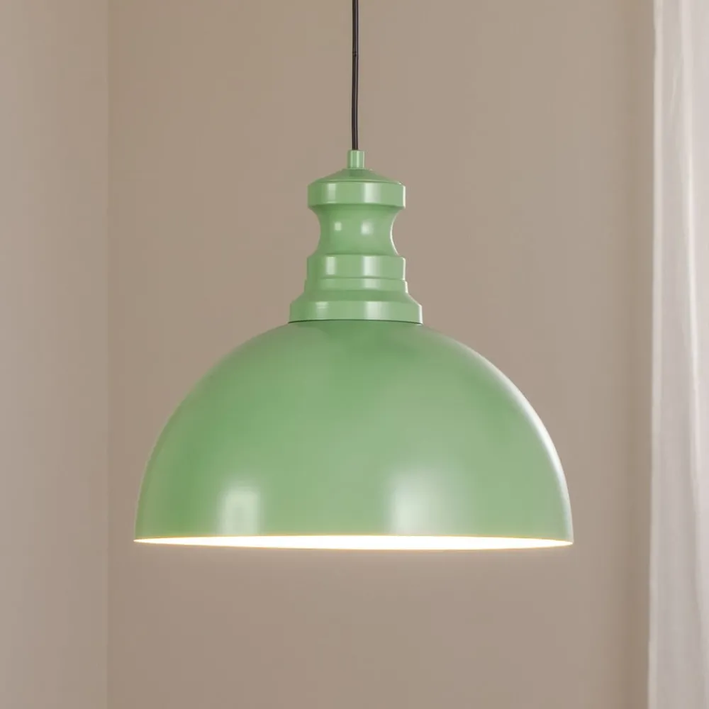 Pendellamper|Pendellamper ^ Opviq Pendellampe Kure, mintgrøn, metal, Ø 40 cm E27