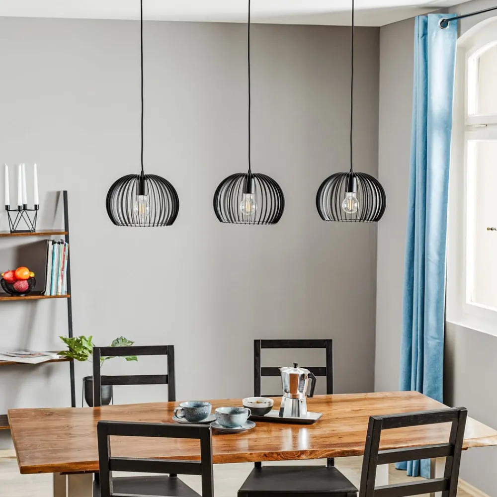 TEMAR LIGHTING Pendellamper|Pendellamper > Pendellampe Larus i sort stål, 3 lyskilder