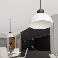 EMIBIG LIGHTING Pendellamper > Pendellampe Lunaro, hvid, Ø 40 cm, metal