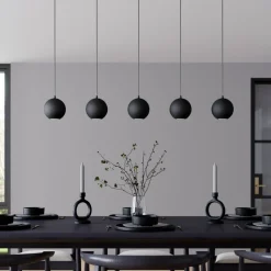 Pendellamper|Pendellamper ^ HELAM Pendellampe Midnight helt i sort 5 lyskilder