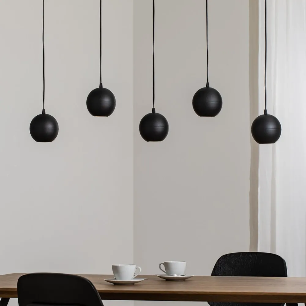 Pendellamper|Pendellamper ^ HELAM Pendellampe Midnight helt i sort 5 lyskilder