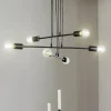 Pendellamper ^ EMIBIG LIGHTING Pendellampe Multipo 6, 6 lyskilder i sort